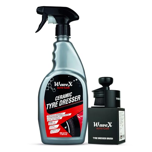Image of Wavex Ceramic Tyre Dresser with Brush, 650ml, Superior Protection Car Tyre Polish for Extra Shine