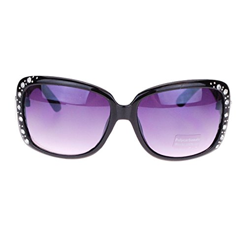 SA106 Womens Oversized Rectangular Rhinestone Encrusted Chain Arm Fashion Sunglasses3