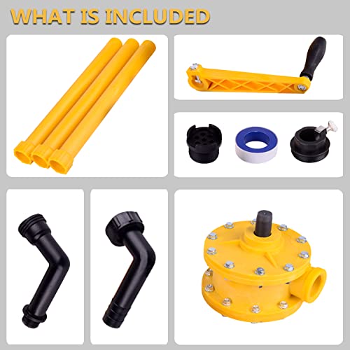 Topway Polypropylene Hand Rotary Drum Barrel Pump For Chemicals #TOP5