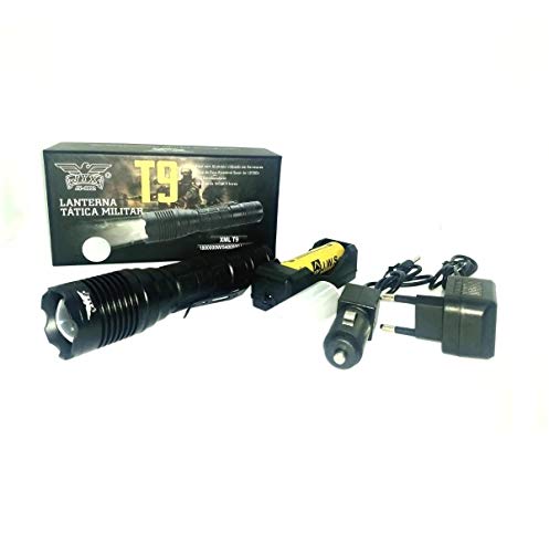 Lanterna Tática Led T9 Xml Clip Cinto 5 Modos Super Compacta