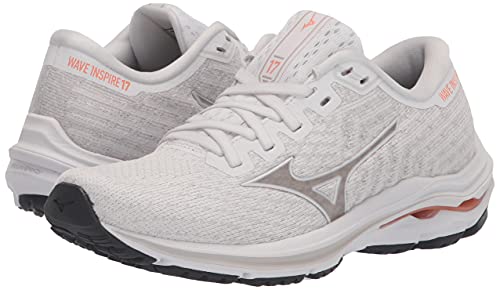 Mizuno Wave Inspire 17 Tênis de corrida feminino, Nuvem branco-nimbus, 7