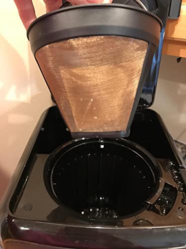 Nrp Taller #4 Gold-Tone Permanent Coffee Filter Compatible For Krups Savoy, Braun, Delonghi 12 Cup Coffeemaker & More #TOP4