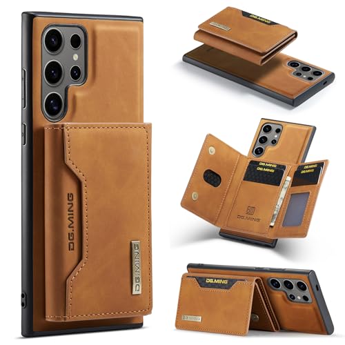 Funda Tipo Cartera 2 en 1 para iPhone 11 Pro MAX, Funda de Piel de Primera Calidad, Tarjetero, Cartera Desmontable, diseño de Hebilla, Color marrón