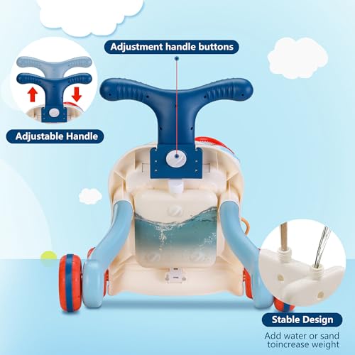 Baby Push Walker with Educational Activity Center (Blue)