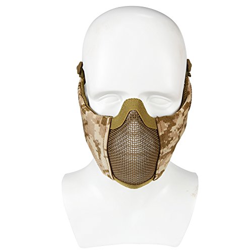 Malla de alambre táctica transpirable para airsoft y paintball