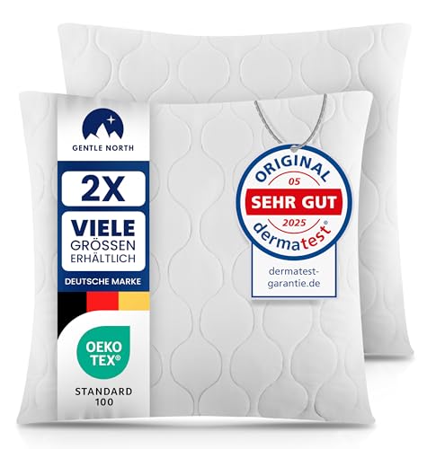 Gentle North Kopfkissen (60x60 cm groß) - 2er Set Kissen für...