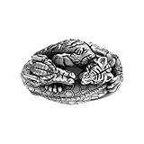 SilversByAule Epic Battle Tiger vs Dragon 925 Sterling Silver Ring | Exquisite Symbolic Mythical Beasts Design for Bold Spirits