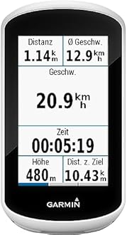 Garmin Edge Explore Touchscreen Touring Bike Computer with Connected Features, White