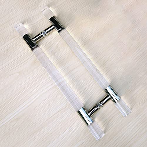Barre de poussée transparente pour porte de douche de grange coulissante intérieure