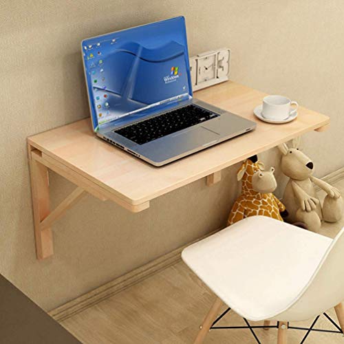 Table pliante en bois massif table d'ordinateur murale compacte - 3