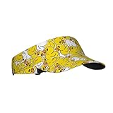 Yellow White Cute Duck Funny Sports Sun Visor Hats-Adjustable Visor Cap-for Women and Men-for Running, Tennis, Golf
