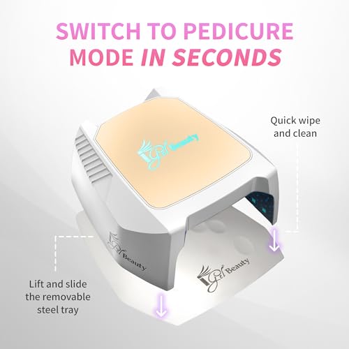 Image of iGel Beauty Hybrid PRO 2.0 UV /LED Nail Lamp - 48W Wireless Rechargeable Nail Dryer, Full Hand Curing, Smart Motion Sensor, Removable Tray, Cordless Gel Lamp for Manicure & Pedicure