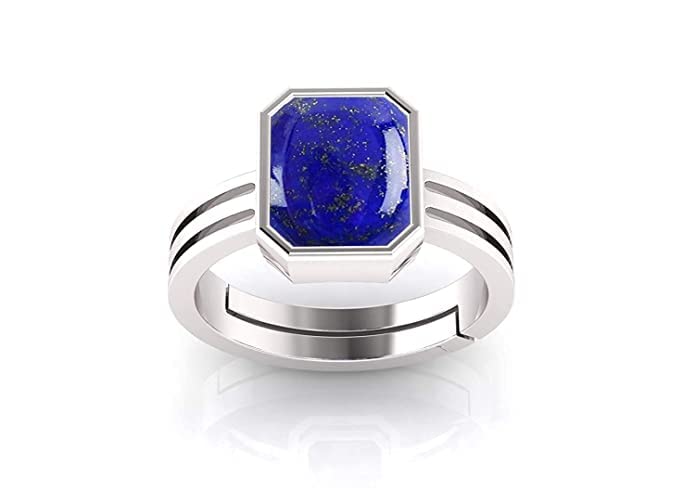anuj sales 16.25 Ratti / 15.00 Carat Lapis Lazuli Ring Natural Lapiz Ring Original Lab Certified Blue Lapis Unheated Untreated Precious Stone Adjustable Ring Size 16-24 for Men and Women,s-picture-34