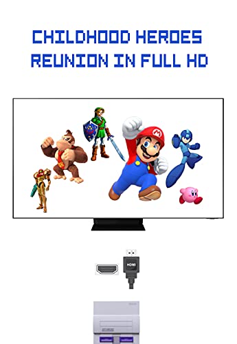 Sonicon Preloaded SNES Classic Edition Mini Retro Console Compatible with Nintendo NES, Super Nintendo, Sega Genesis Emulator, Full Collection of NES & SNES Games HDMI 1080P (SNES, 2500 Games)
