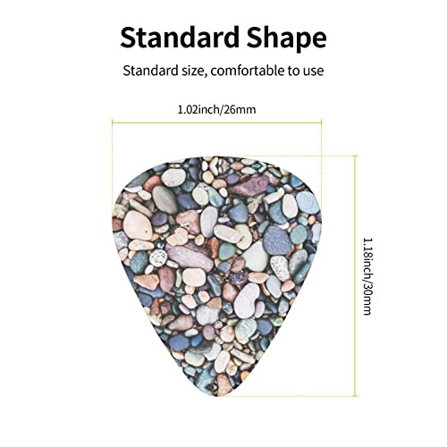 Ensemble de 12 médiators de guitare de galets colorés de plage pour guitare acoustique, guitare électrique, contrebasse… - Les Beatles, Paul McCartney, John Lennon, RIngo Starr, George Harrison Ensemble de 12 médiators de guitare de galets colorés de plage pour guitare acoustique, guitare électrique, contrebasse… – Image 5