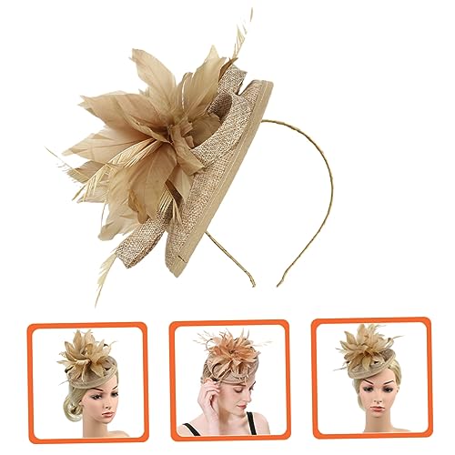 Bande de cheveux de fleur rose thé pour coiffure mariage stable - 3