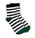 Rambutan Kids Striped Seamless Colorful Bamboo Socks US 13-2 (Zebra (Black White Green))