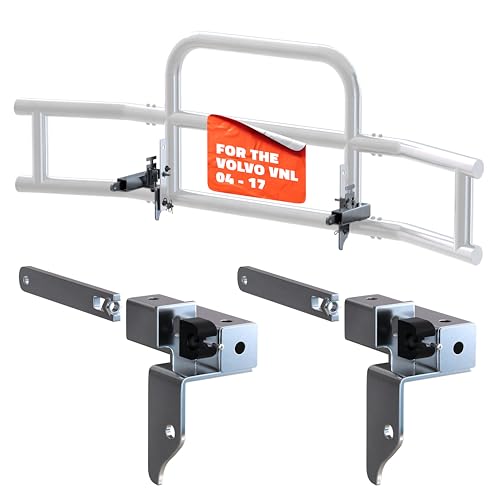 Mockins 2004-2017 Volvo VNL Bumper Guard Mounting Bracket Set | Heavy-Duty All-Weather Front Bumper