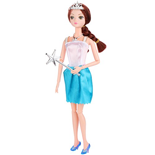 SOTOGO 106 Pieces Doll Clothes and Accessories for 11.5 Inch Girl Doll Include 15 Sets Doll Outfits Fashion Doll Dresses Party Doll Gowns, 90 Pieces Doll Accessories and Storage Bag