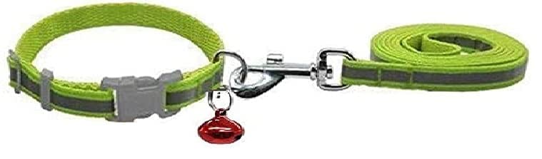 Woofy Reflective Nylon Leash and Collar Set with Bell for Puppy, Cats and Small Dogs, Quick Release and Breathable Collar Set (10 MM) (Green) (B0B1VGGKX8) Amazon Price History, Amazon Price Tracker