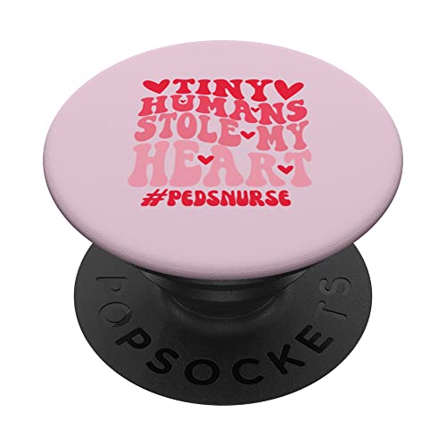Tiny Humans Stole My Heart PedsNurse Valentine's Days NICU PopSockets PopGrip Interchangeable