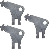 Paper Towel Dispenser Key for Georgia Pacific Commercial Machines - Also Fits GP Toilet Paper and Soap Dispensers, 3-pk