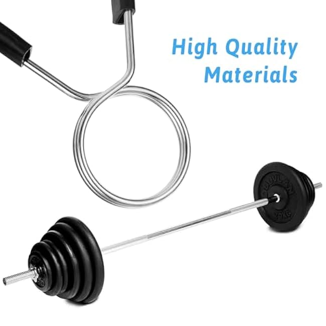 simarro 2 Inch Barbell Clamps, 4 Pcs Weight Barbell Clips, Olympic Barbell Spring Lock Collars, Barbell Handle Locking Clip for Strength Training Gym Fitness Training Accessories