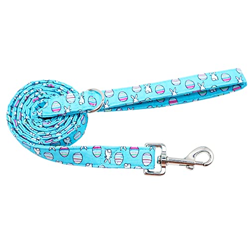Babole Easter Gift Dog Leashes - Durable Handmade with Soft Handle, Manual, Matching Rabbit Egg Dog Collars, S Length 135cm