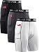 Neleus Men's 3 Pack Performance Compression Shorts,146,Black,Grey,White,Medium