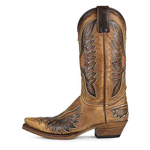 Sendra Boots - 6990 Botas Camperas de Mujer Altas con Tacon con Punta Fina - Estilo Cowboy en Piel...