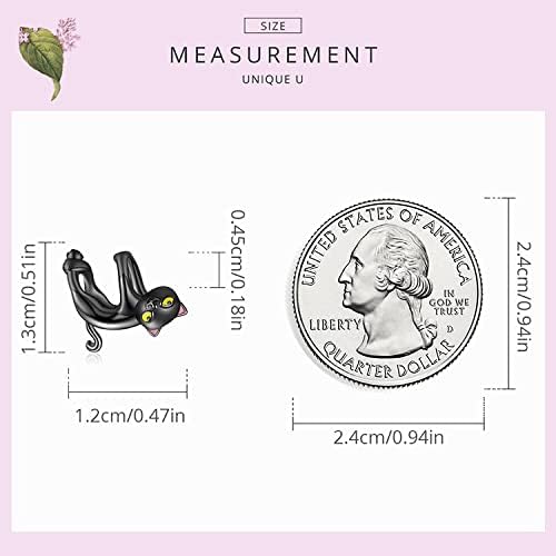 Black Cat Charms fit for Pandora Bracelets 925 Sterling Silver Animal Charm Bead Jewelry Gift for Women Girls