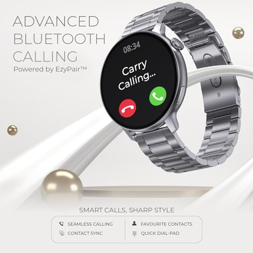Image of beatXP Evoke Neo 1.43 inch Super AMOLED Display Bluetooth Calling Smart Watch, 466 * 466px, 800 Nits, 60Hz Refresh Rate, 100+ Sports Modes, 24 /7 Health Tracking, AI Voice Assistant, IP67