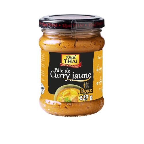 Pâte de curry jaune Real Thai tradition thaïlandaise authentique 3x227g