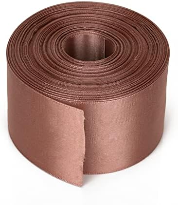 Trimming Shop Gold Ribbon Roll - 25mm x 25 Metres - Double Sided Satin Brightly Coloured - 100% Polyester - for Gift Wrapping, Decorating, Arts and Craft - Machine Washable