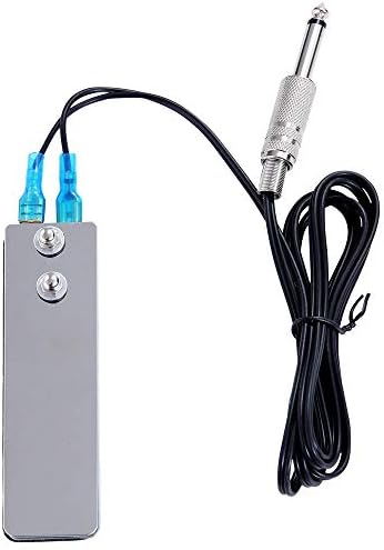 Tattoo Foot Pedal Switch,Mini Flat Stainless Steel Tattoo Pedal Machine Metal Power Switch Power Supply For Tattoo Power Tattoo Machine Guns Supplies