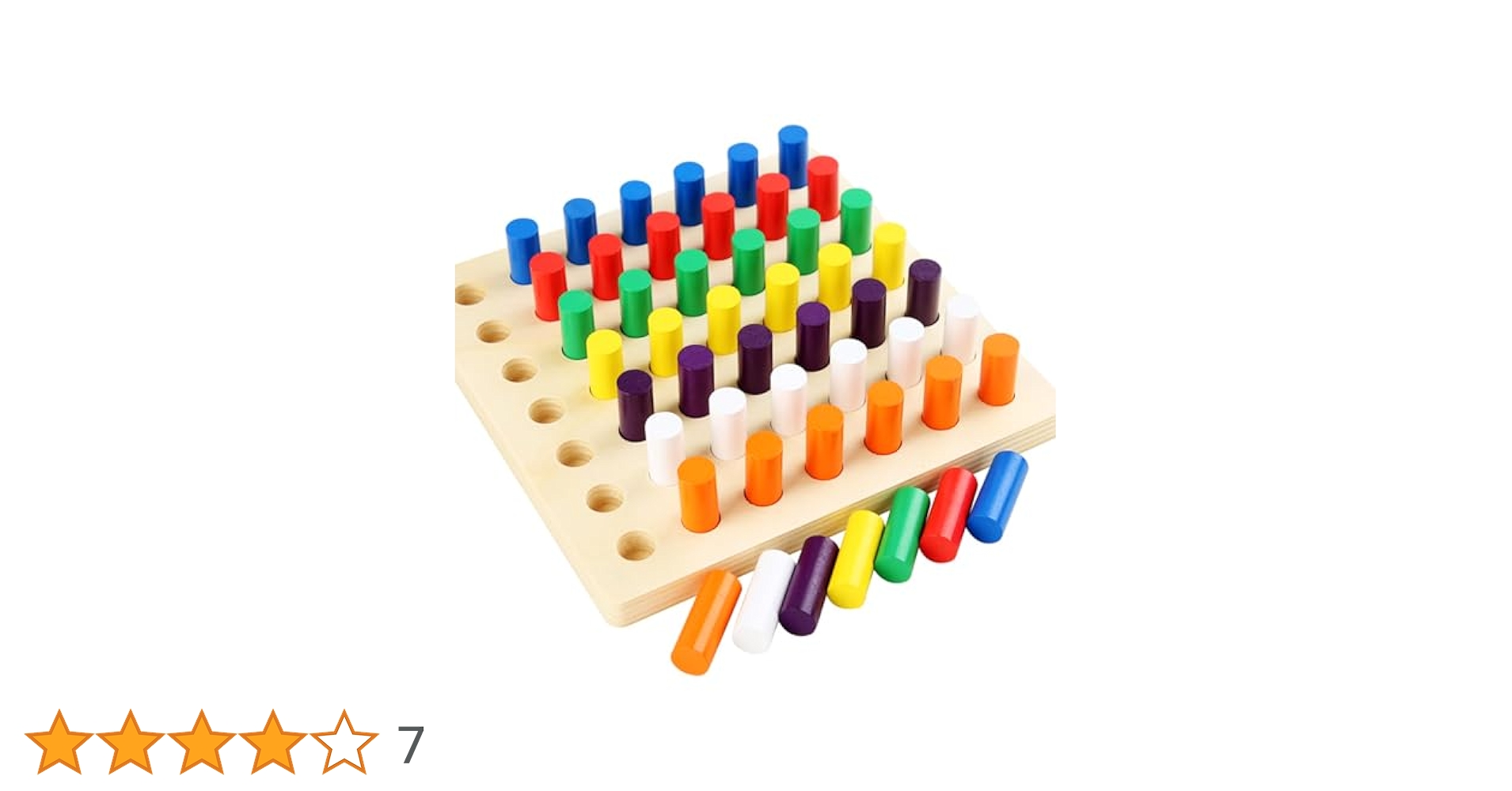 Amazon.co.jp: モンテッソーリ教具 色つき円柱さし 7色セット