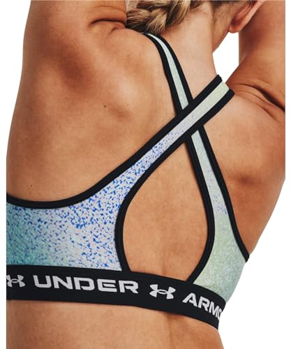 Image of Women's Armour Mid Crossback Printed Sports Bra