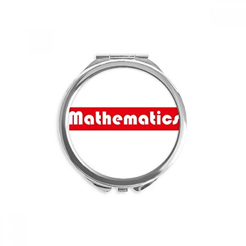 Miroir portable cours de mathématiques miroir rond rouge maquillage