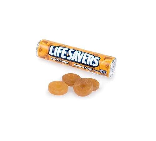 Life Savers, Hard Candy Rolls, Singles Size - 5 Flavors - Wint O Green - Butter Rum - The Taste You Know & Love - Great For Holidays, Parties, Gifts & More ! (Butter Rum - 1.14 Ounce, 6 Pack) #TOP2