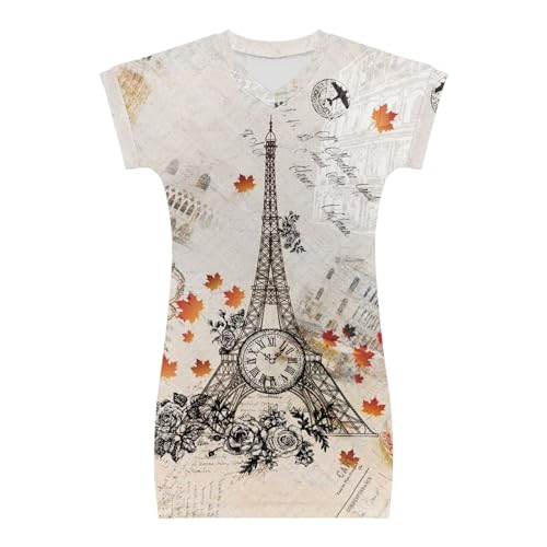 PinUp Angel Girl's Short Sleeve Dress Cute Graphic Summer Beach Casual Sundress Tunic Pencil Dresses