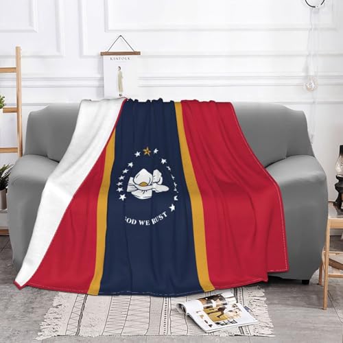 Couverture drapeau Mississippi douce toutes tailles pour lit et canapé - 3