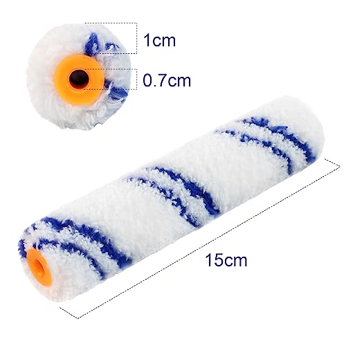 Liekumm 6-Inch Microfiber Paint Roller, High Density Microfiber Roller Covers Refills, Roller Short Nap, House Painting Supplies, Suitable For Home, Wall, Cabinets, Ceilings Painting, Pack Of 12 #TOP1