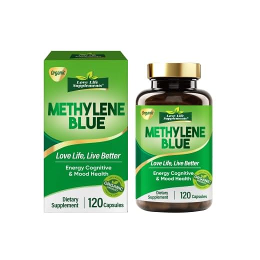 Azul de Metileno Suplemento Grado USP, Soporte Cognitivo Completo, Memoria, Concentración, Energía Mental y Salud Cerebral, Fórmula de Absorción Avanzada, 120 Cápsulas (Suministro 60 Días)