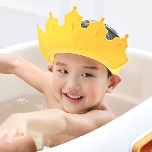 WROPZO ベビーシャワーキャップ ソフト 調節可能 ベビーバスヘッドキャップ バイザー 洗濯用 ヘアシャワー 入浴保護 バスキャップ 幼児/赤ちゃん/子供向け