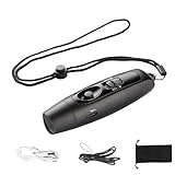 Elektronische Pfeife mit LED, Elektronische Handpfeife für Schiedsrichter, Wiederaufladbar Handheld Sportpfeife Einstellbare Laute Handpfeife mit elektronischer Pfeife mit 3 Lautstärken und 3 Tönen