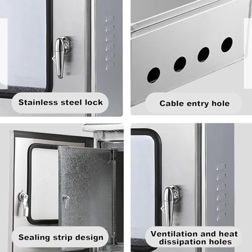 Caja de conexiones eléctricas impermeable de acero inoxidable para exterior e interior 5
