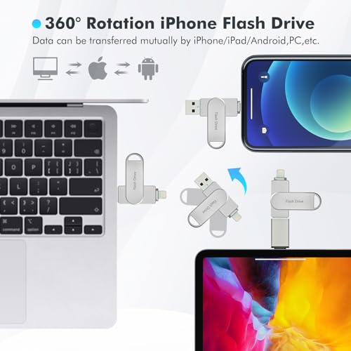 Clé USB 512 Go pour iPhone compatible iPad Android et PC