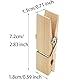 EasyBravo 12Pcs Große hölzerne Wäscheklammern, 7,2 cm lang, 1,8 cm breit, robuste und robuste Wäscheklammern