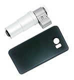 charge lente samsung s6 Caso trasero incluido y utilizado por separado como caja protectora del teléfono celular cuando el microscopio no está en uso