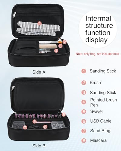 Sac de rangement pour perceuse à ongles en déplacement ou à la maison